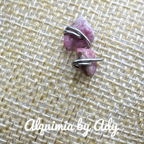 Alquimia by Ady Pink and Silver Earrings - Picture 1 of 1